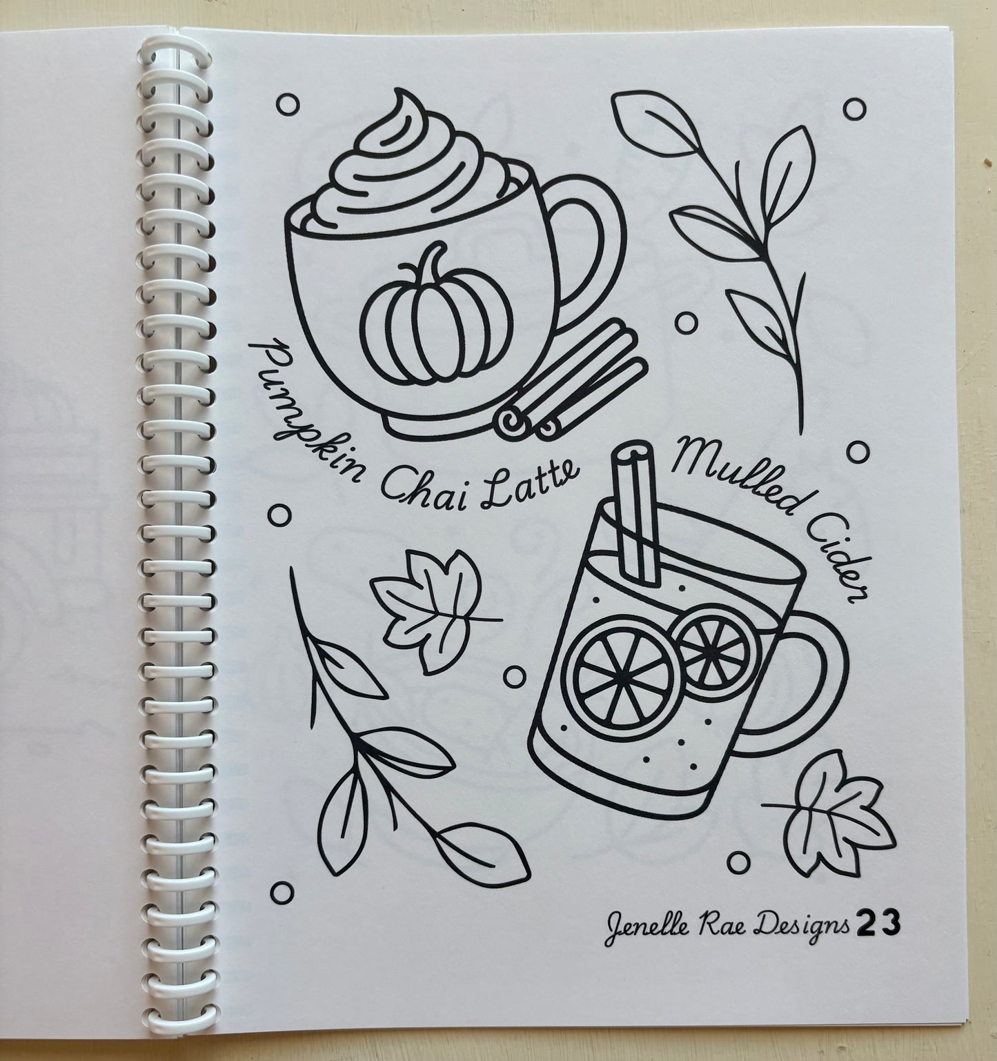 Falling Into Autumn - 8x11 Spiral Coloring Book
