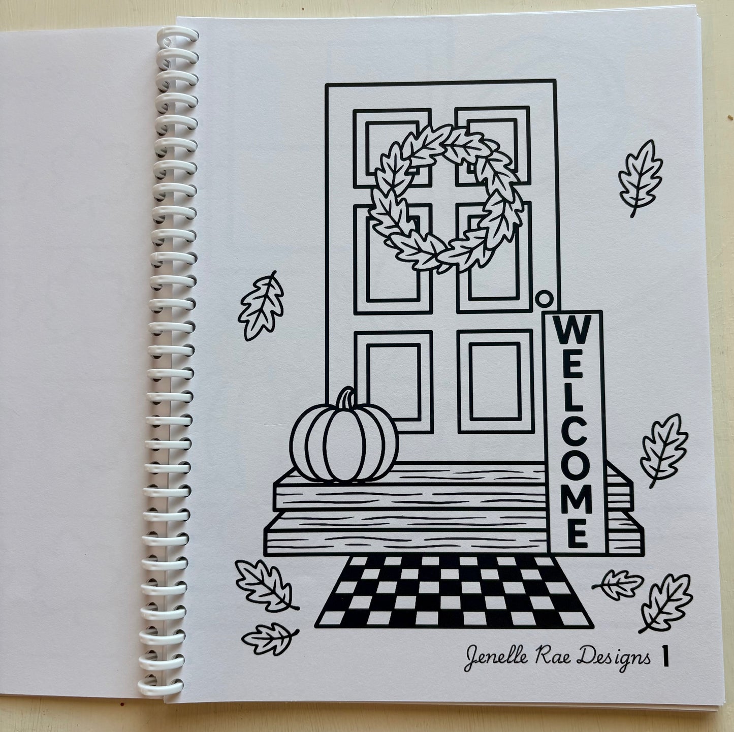 Falling Into Autumn - 8x11 Spiral Coloring Book