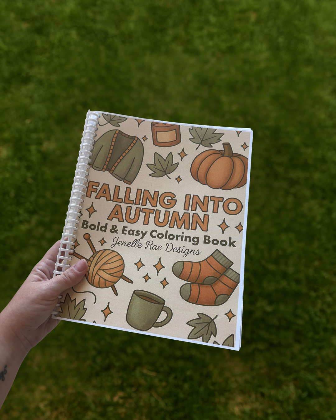 Falling Into Autumn - 8x11 Spiral Coloring Book