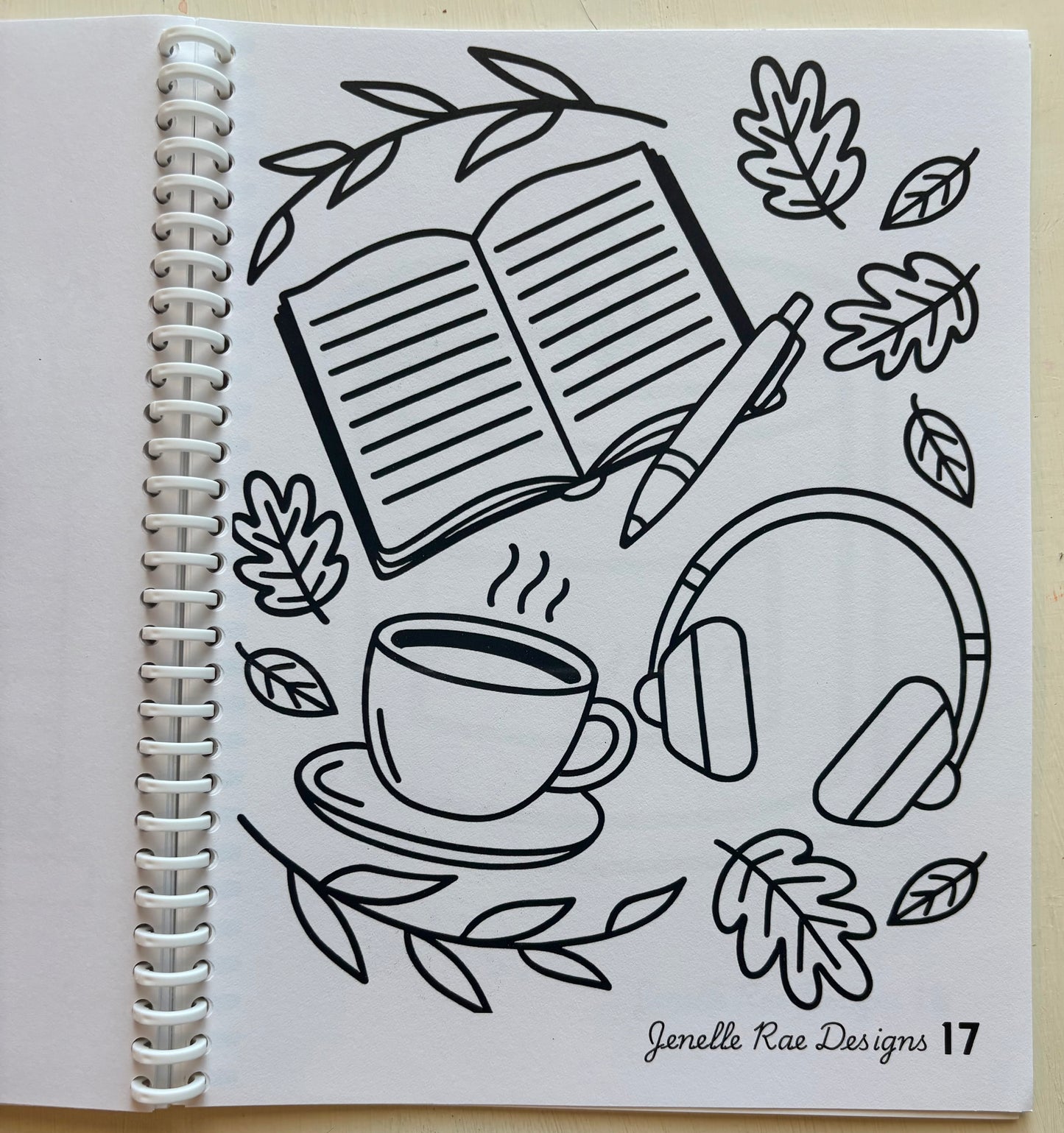 Falling Into Autumn - 8x11 Spiral Coloring Book