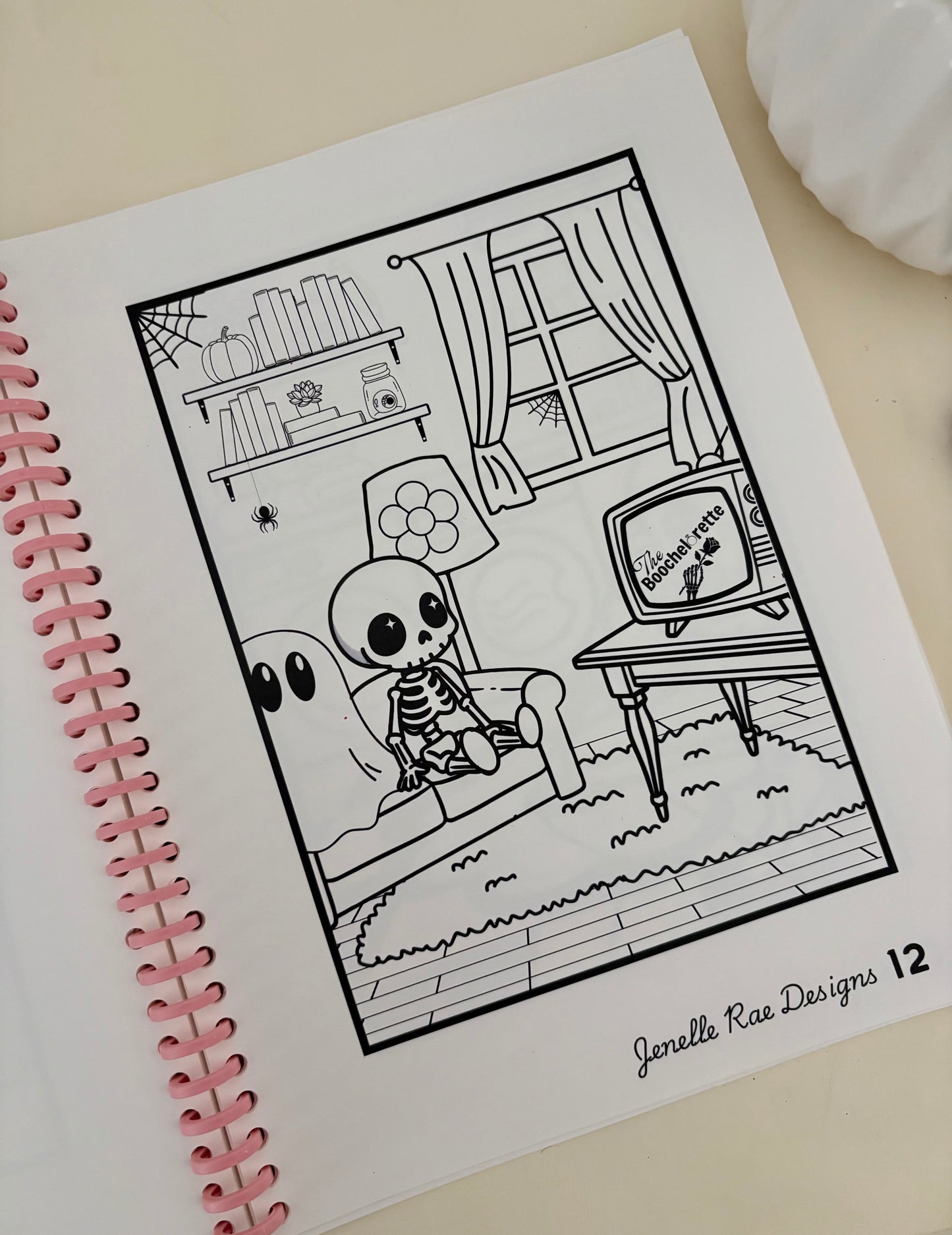Spook & Bones 8x11 Spiral Coloring Book