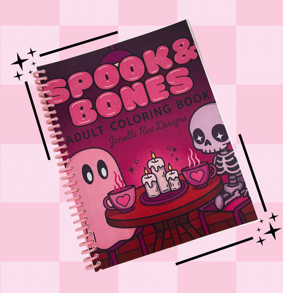 Spook & Bones 8x11 Spiral Coloring Book