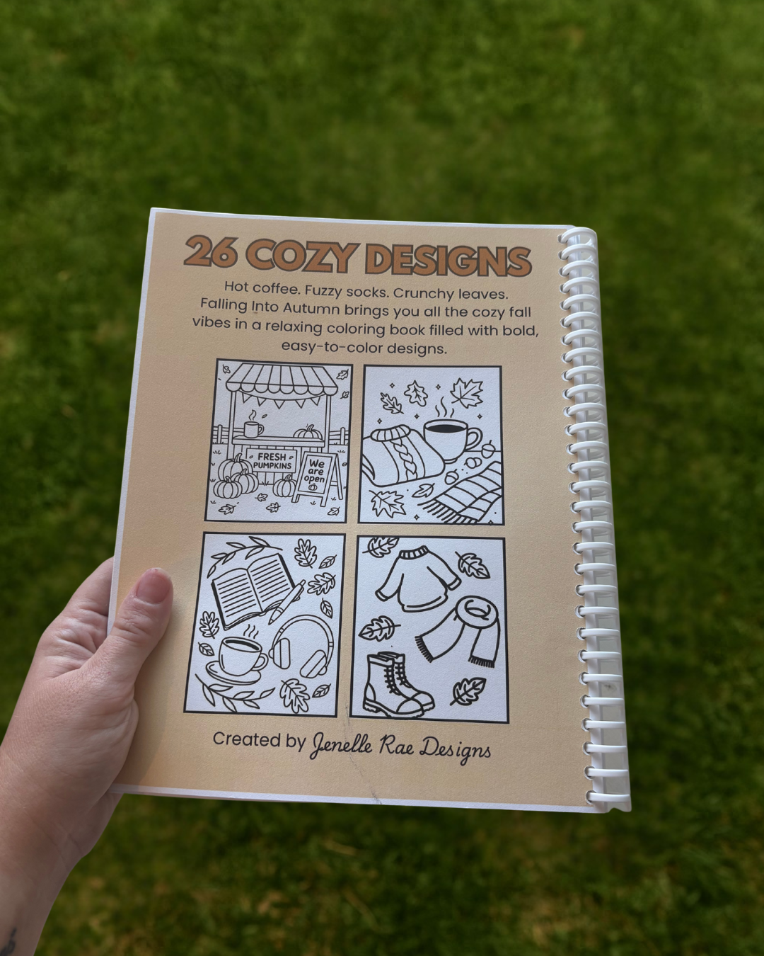 Falling Into Autumn - 8x11 Spiral Coloring Book