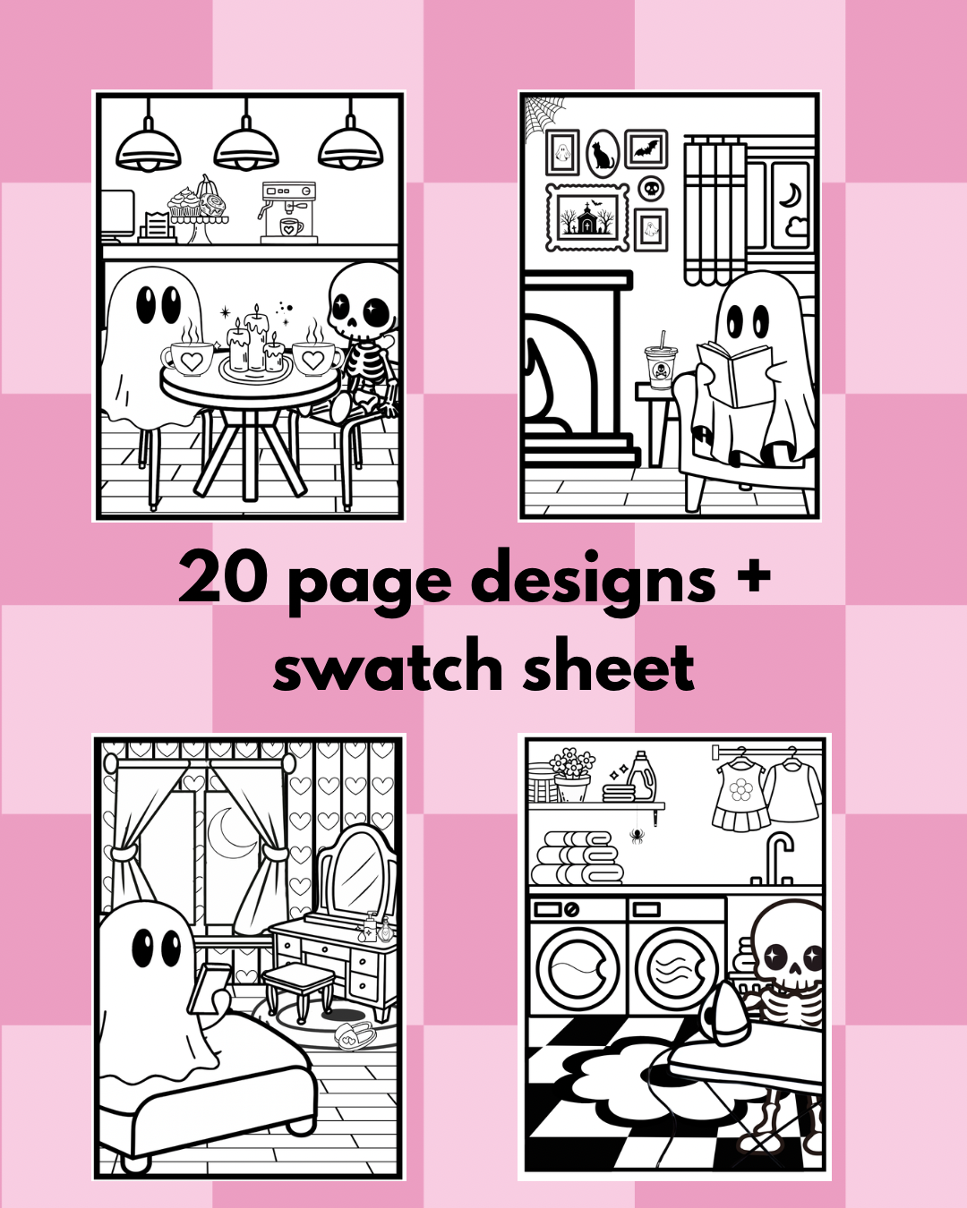 Spook & Bones Coloring Book – Digital Download