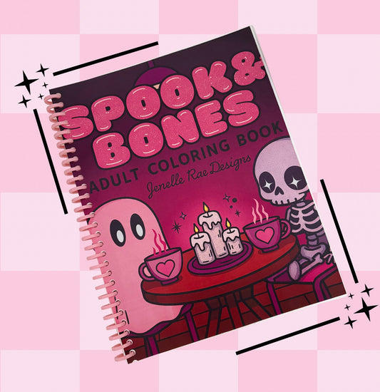 Spook & Bones 8x11 Spiral Coloring Book