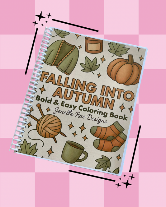 Falling Into Autumn - 8x11 Spiral Coloring Book